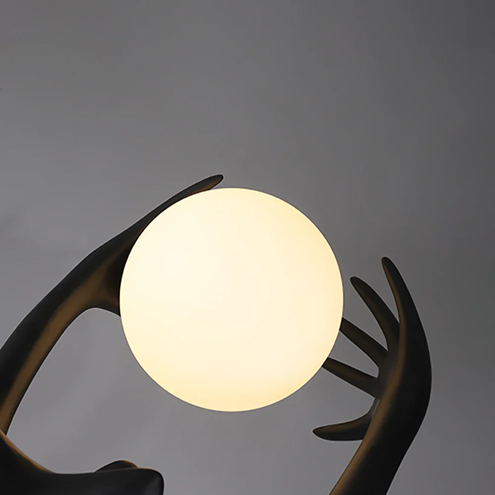 Ball Holding Sculpture Character Floor Lamp - Image 14
