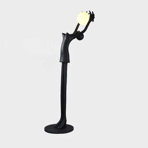 Ball Holding Sculpture Character Floor Lamp - Image 15