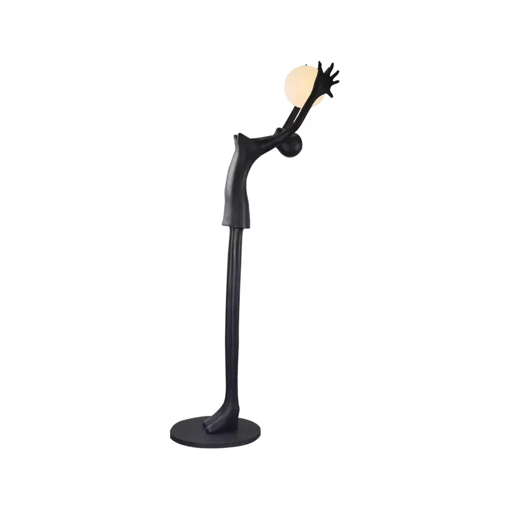 Ball Holding Sculpture Character Floor Lamp - Image 16