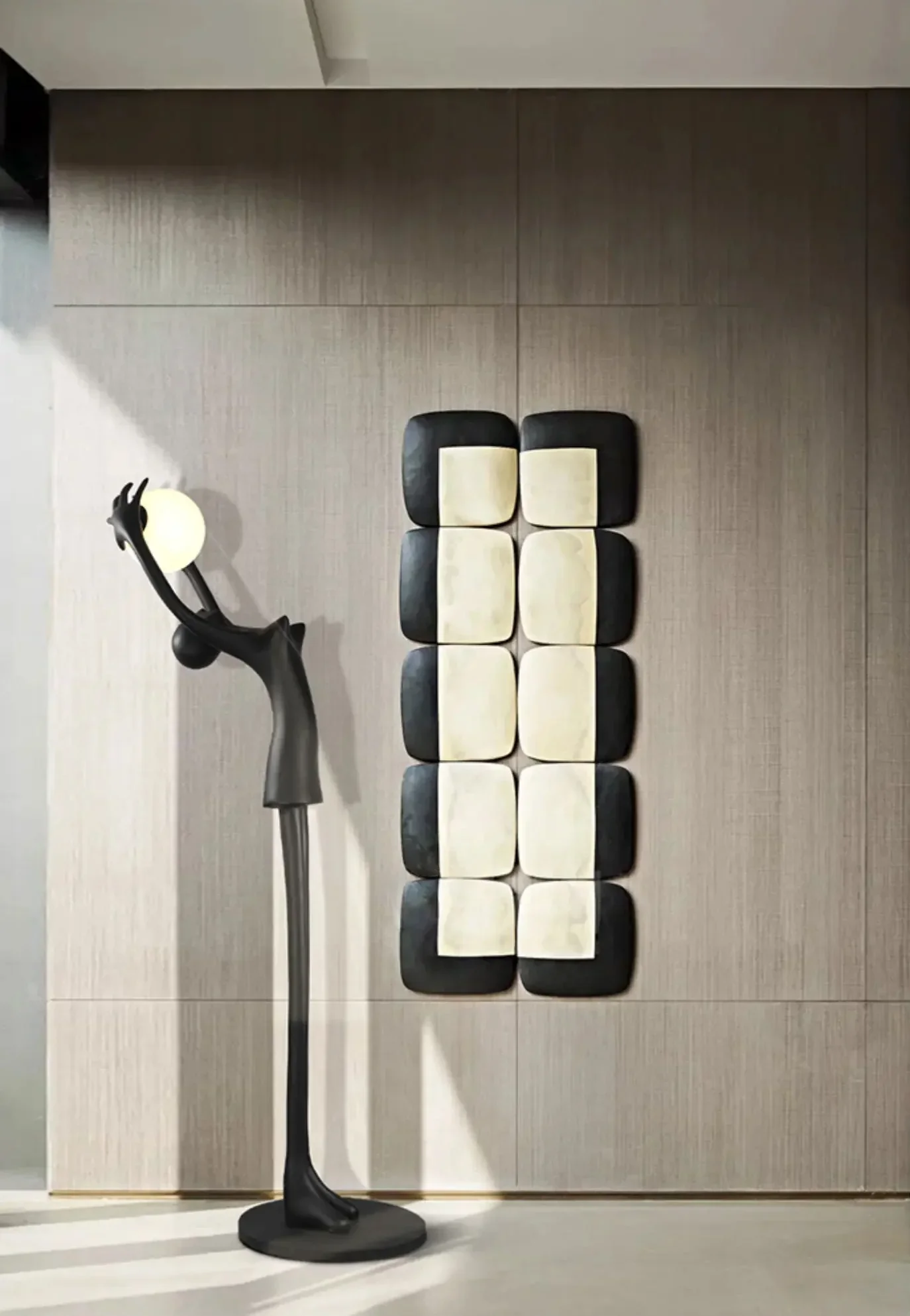 Ball Holding Sculpture Character Floor Lamp - Image 9
