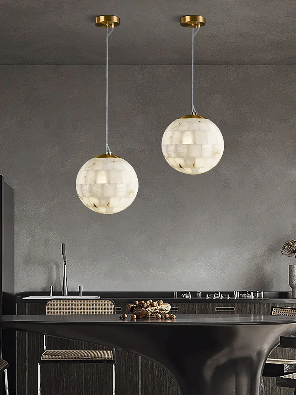 Ball Modern Alabaster Pendant Light - Image 10