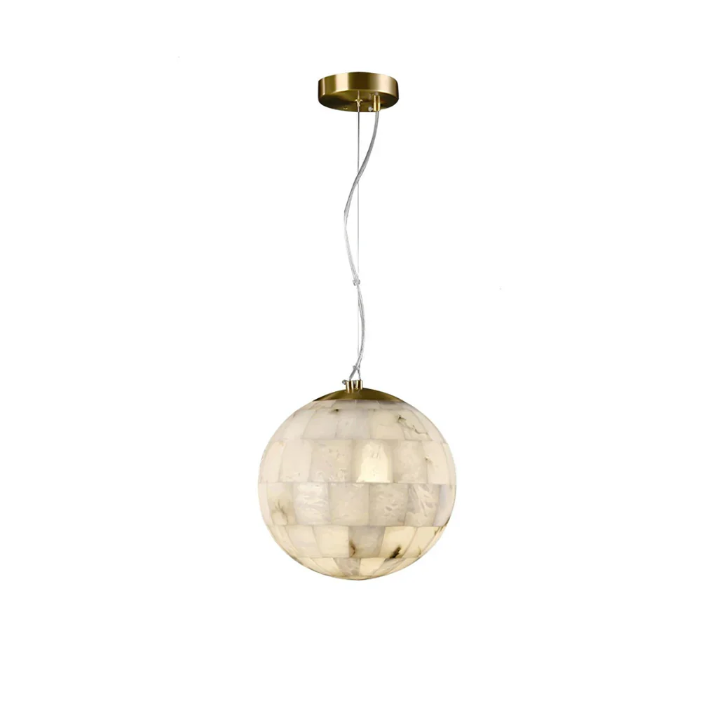 Ball Modern Alabaster Pendant Light - Image 11