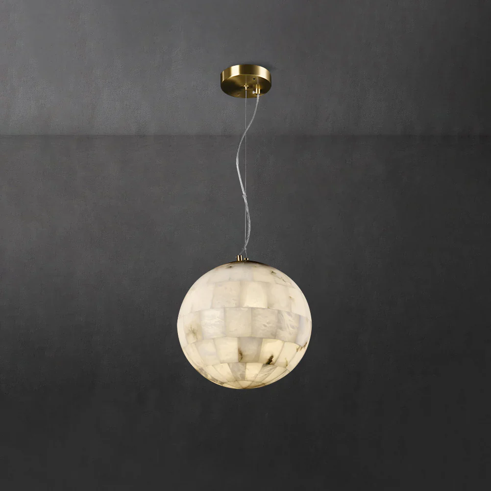 Ball Modern Alabaster Pendant Light - Image 12