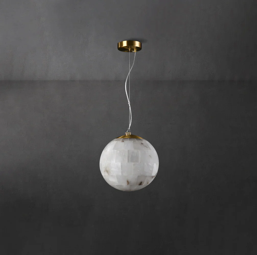 Ball Modern Alabaster Pendant Light - Image 13