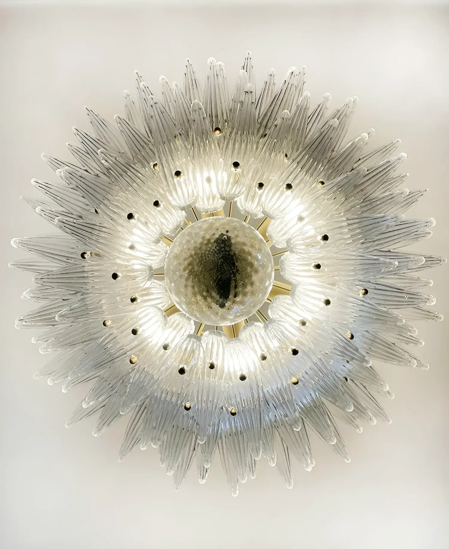 Beautifully Murano Palmette Transparent Chandelier - Image 11
