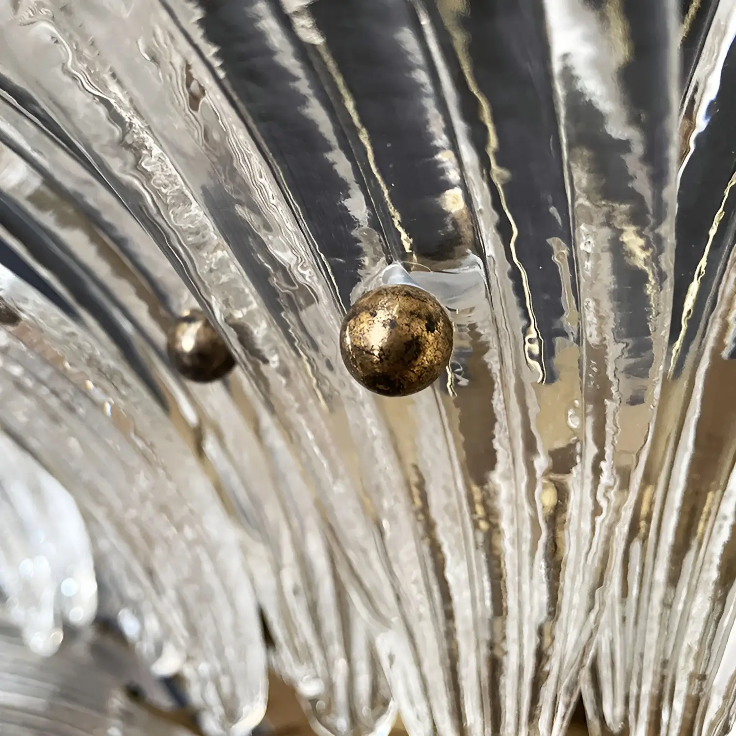 Beautifully Murano Palmette Transparent Chandelier - Image 12