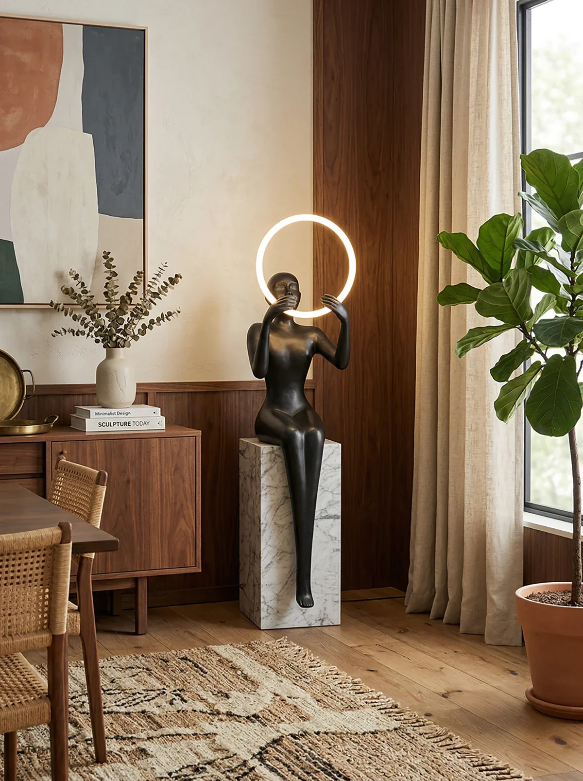 Bella Sitting Sculpture Floor Lamp - Image 2