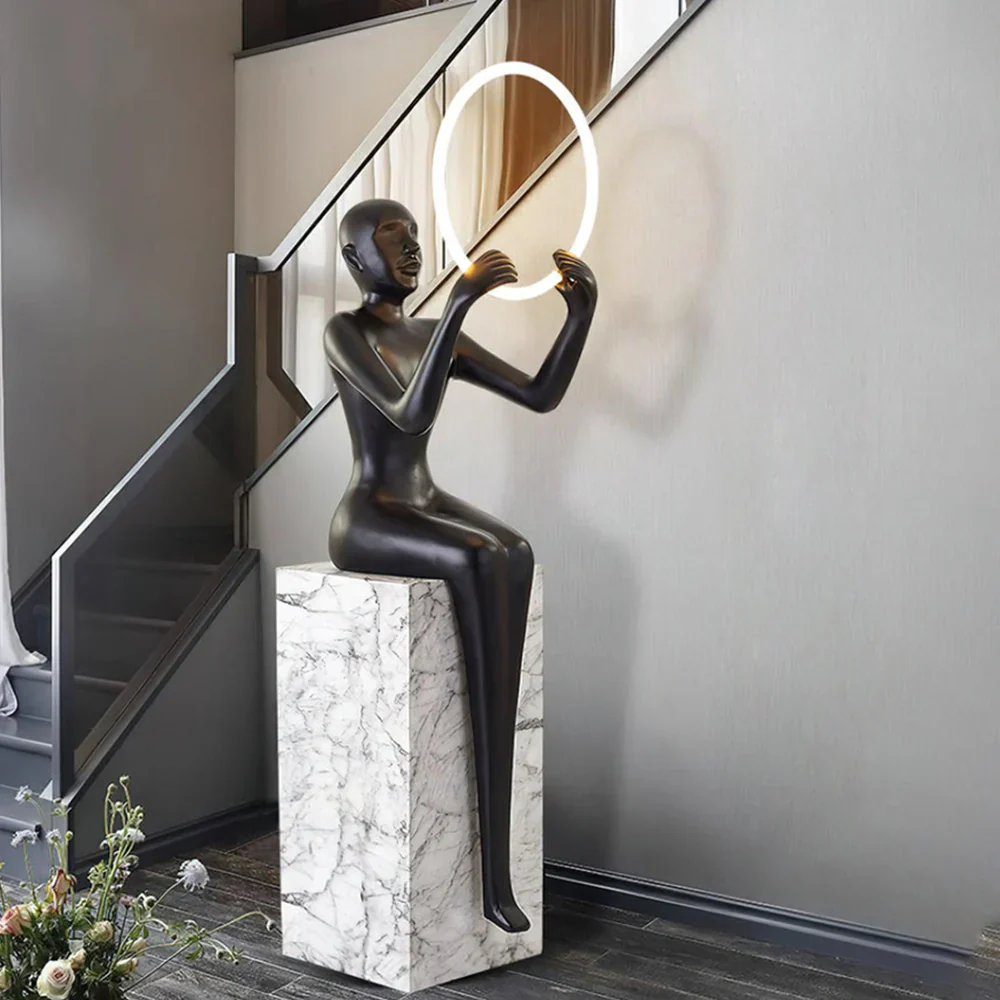 Bella Sitting Sculpture Floor Lamp - Image 3
