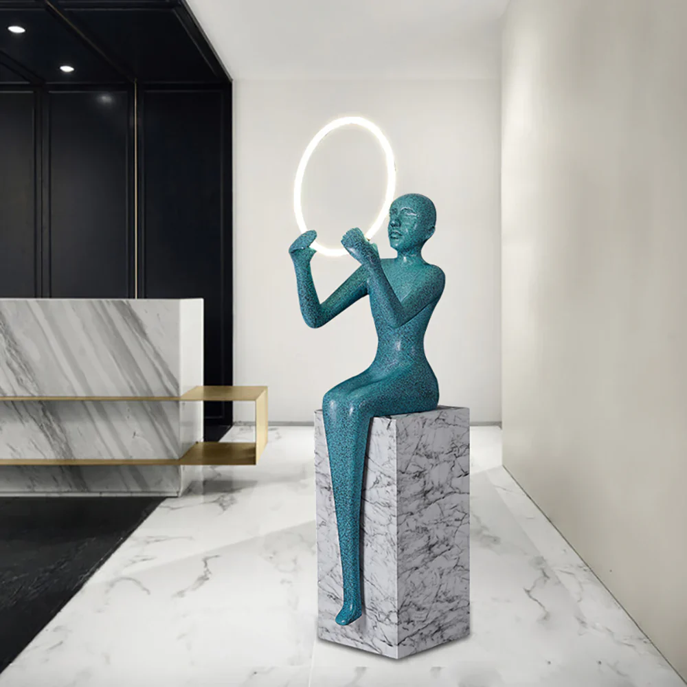 Bella Sitting Sculpture Floor Lamp - Image 4