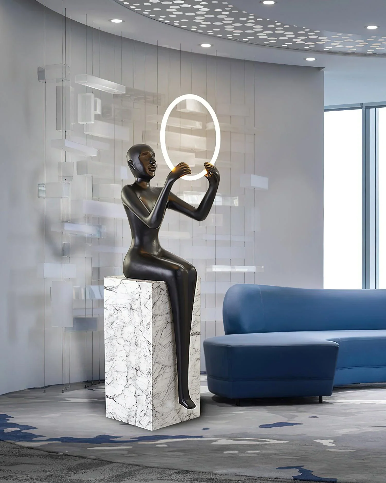 Bella Sitting Sculpture Floor Lamp - Image 6