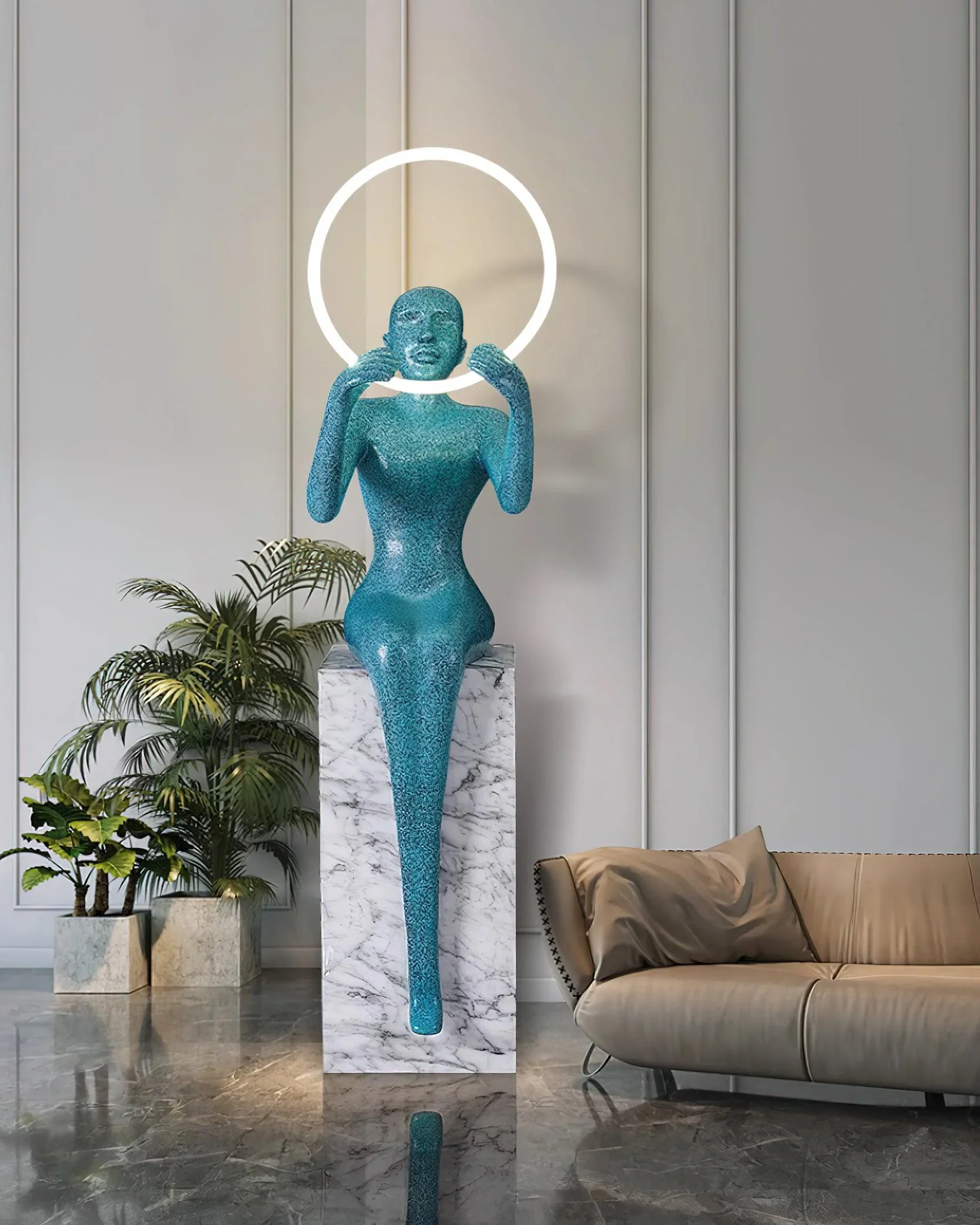 Bella Sitting Sculpture Floor Lamp - Image 8