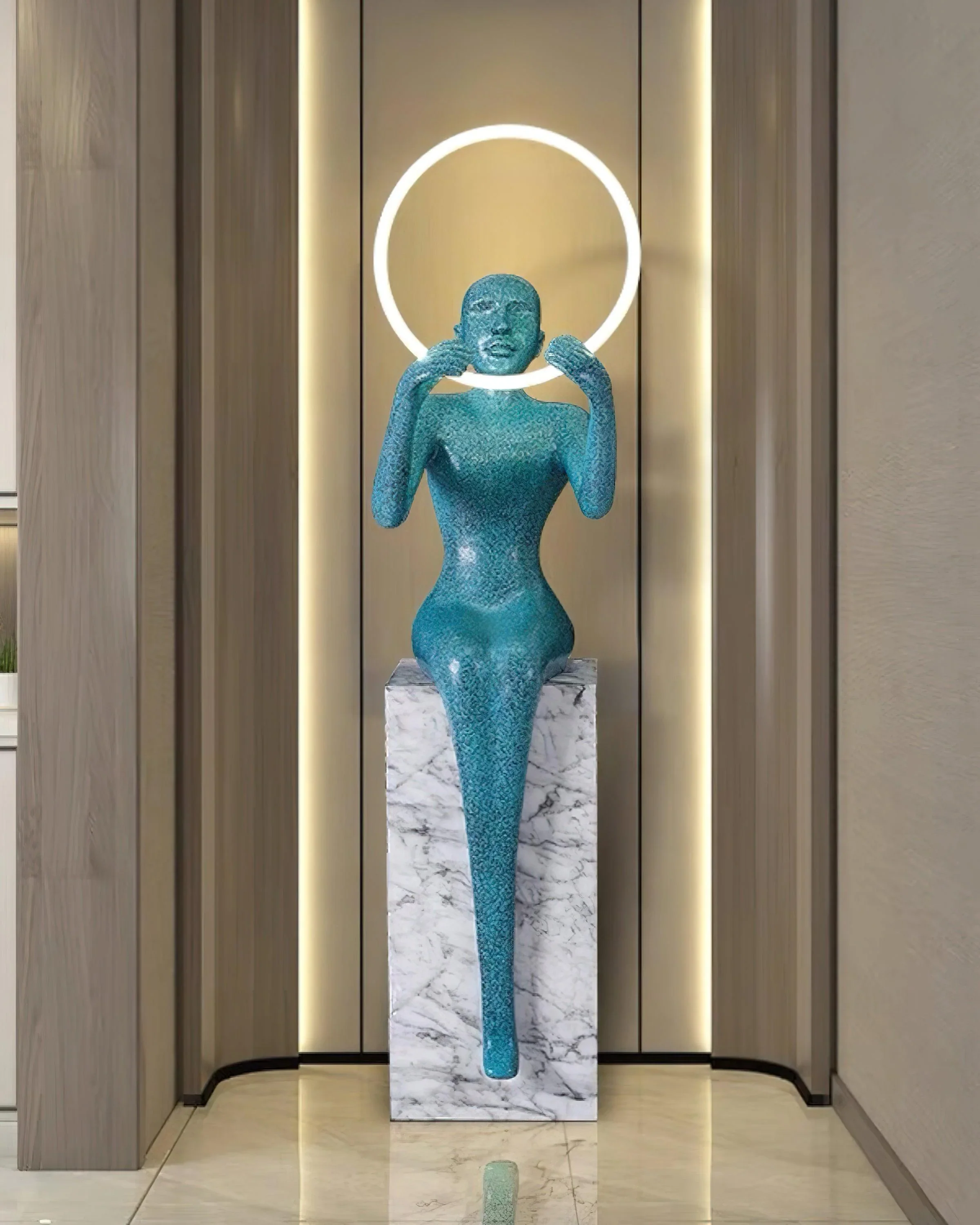 Bella Sitting Sculpture Floor Lamp - Image 9