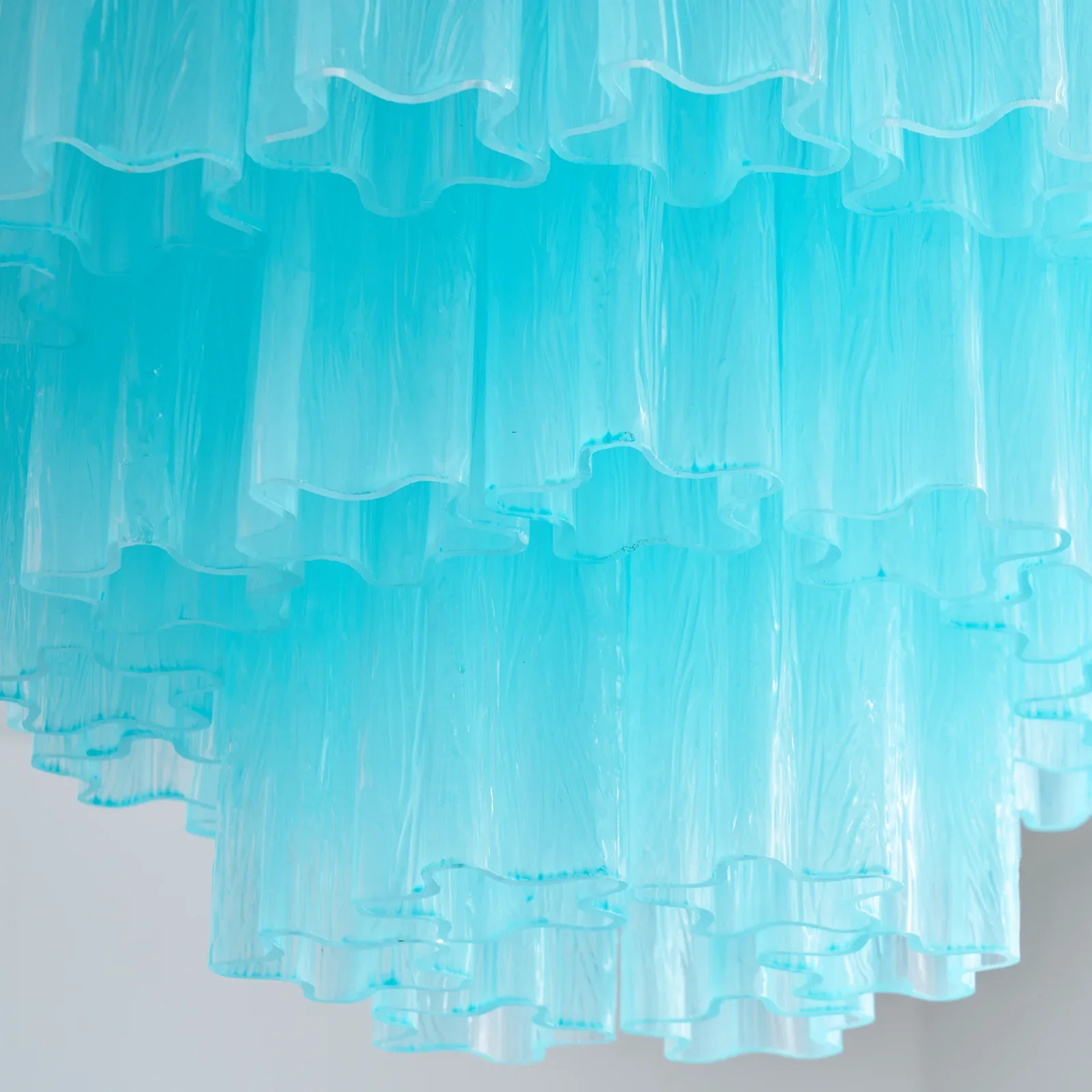 Blue Glass Tube Murano Ceiling Lamp - Image 6