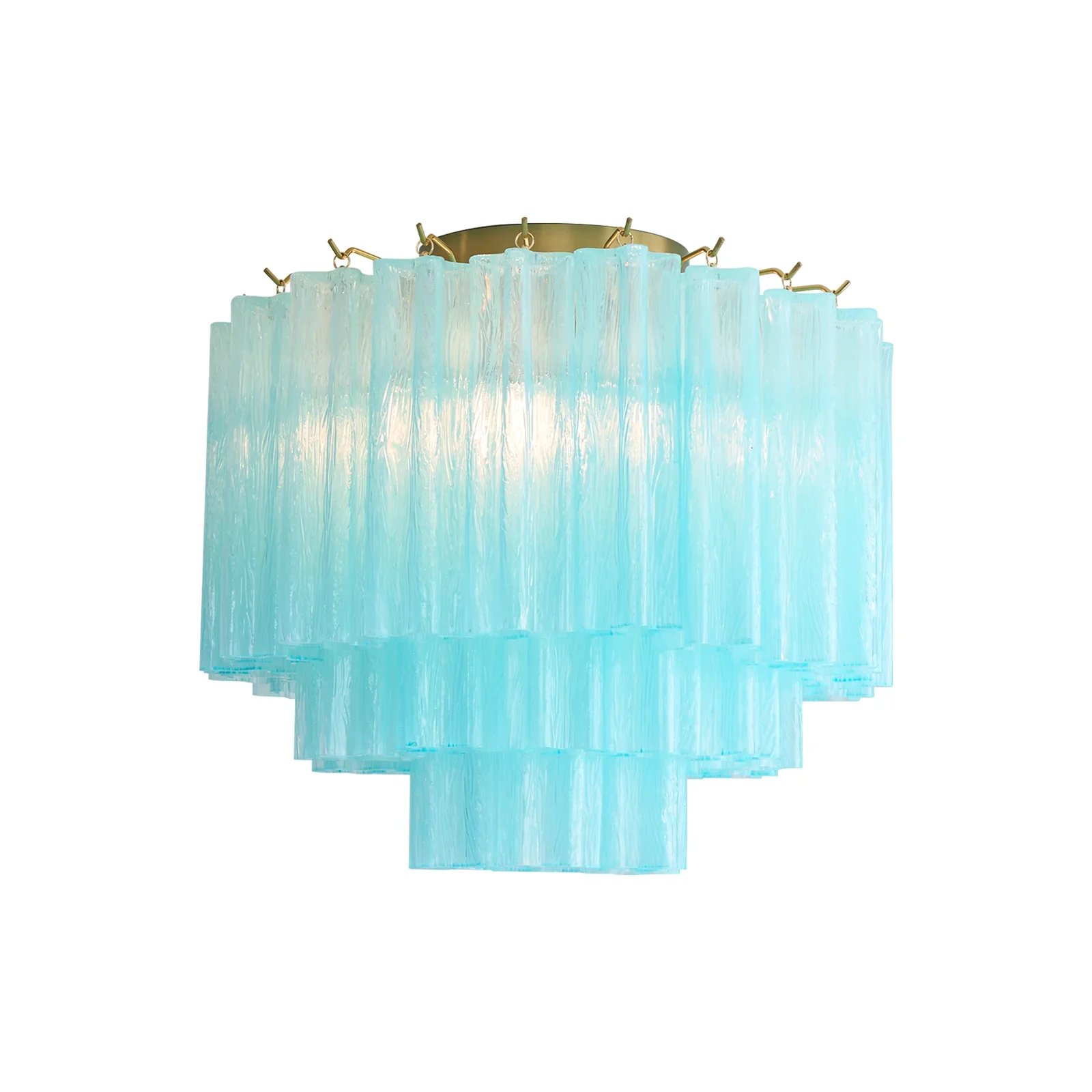Blue Glass Tube Murano Ceiling Lamp - Image 8
