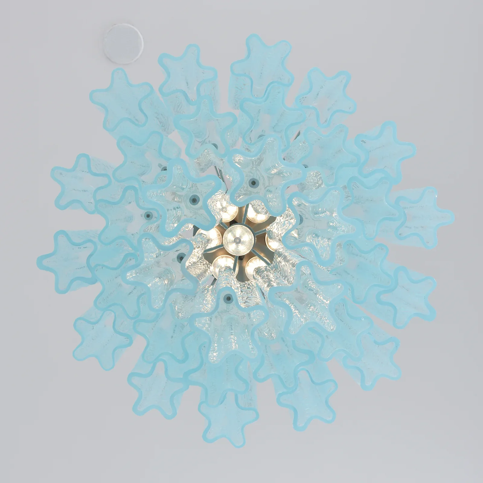 Blue Murano Glass Tube Chandelier - Image 17