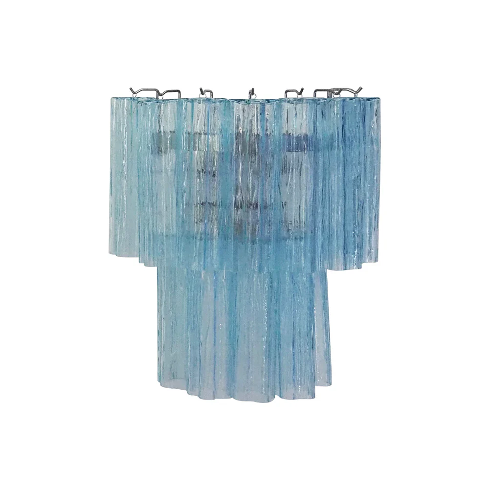 Star Shaped Blue Textured Glass Wall Lamp - Image 16