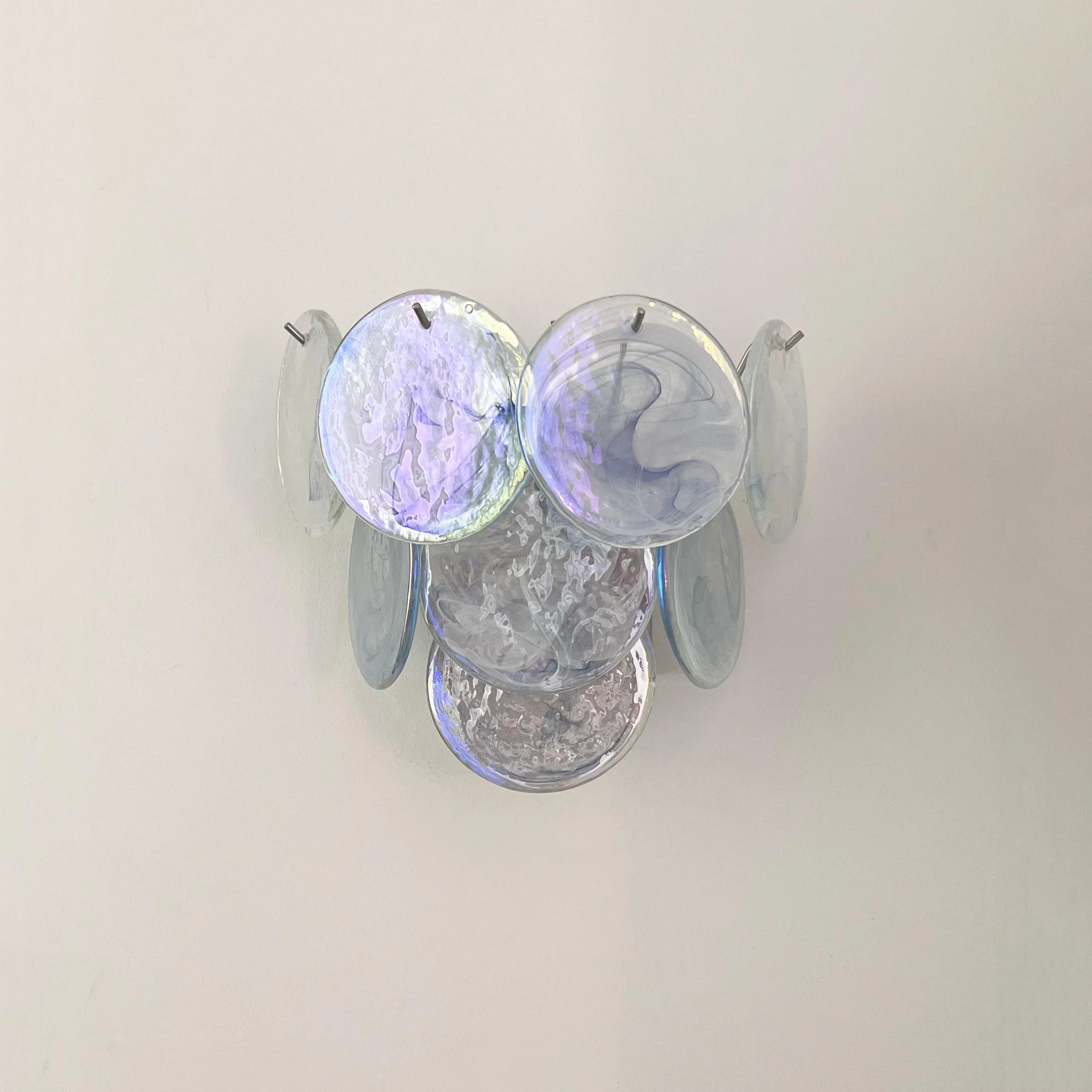 Blue Vintage Murano Glass Wall Lamp - Image 10