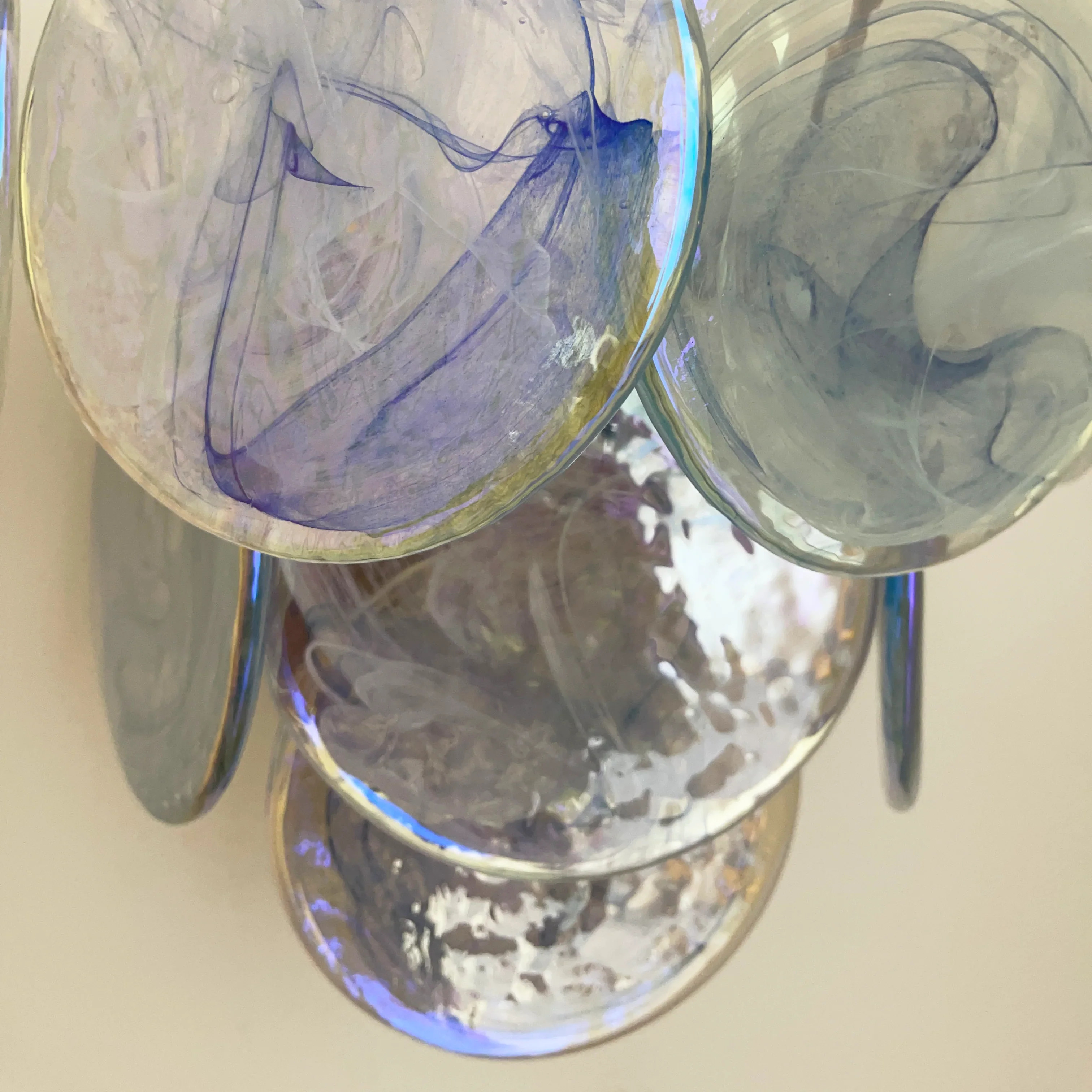 Blue Vintage Murano Glass Wall Lamp - Image 11