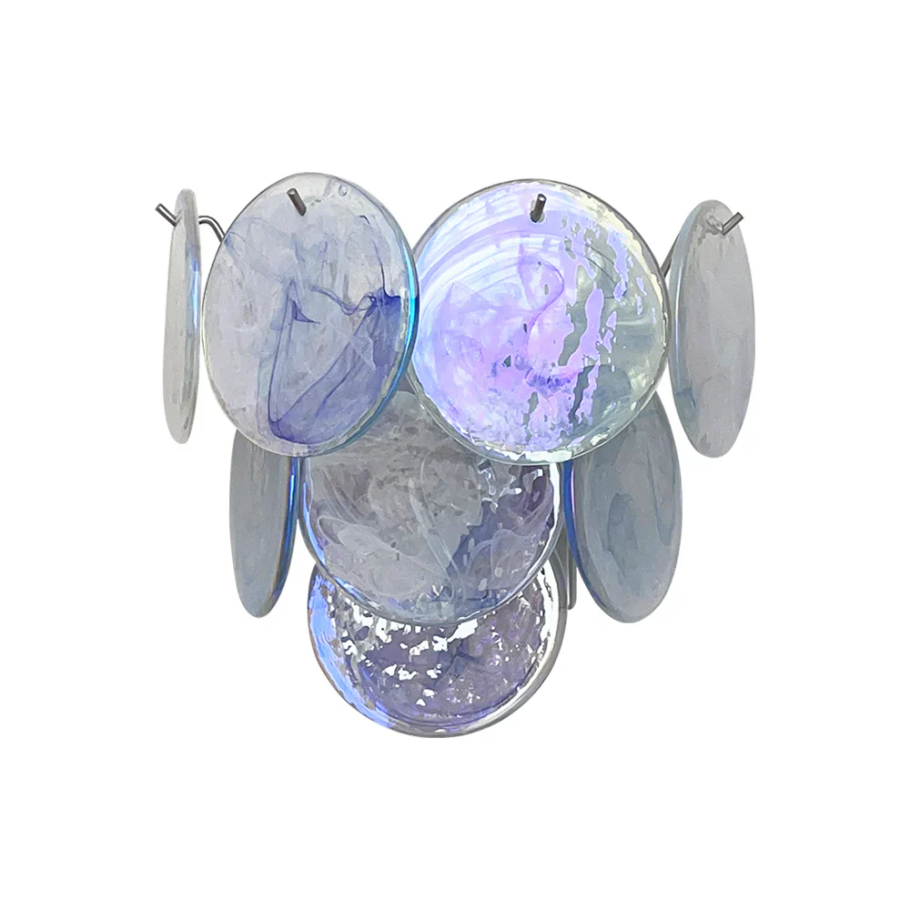 Blue Vintage Murano Glass Wall Lamp - Image 13