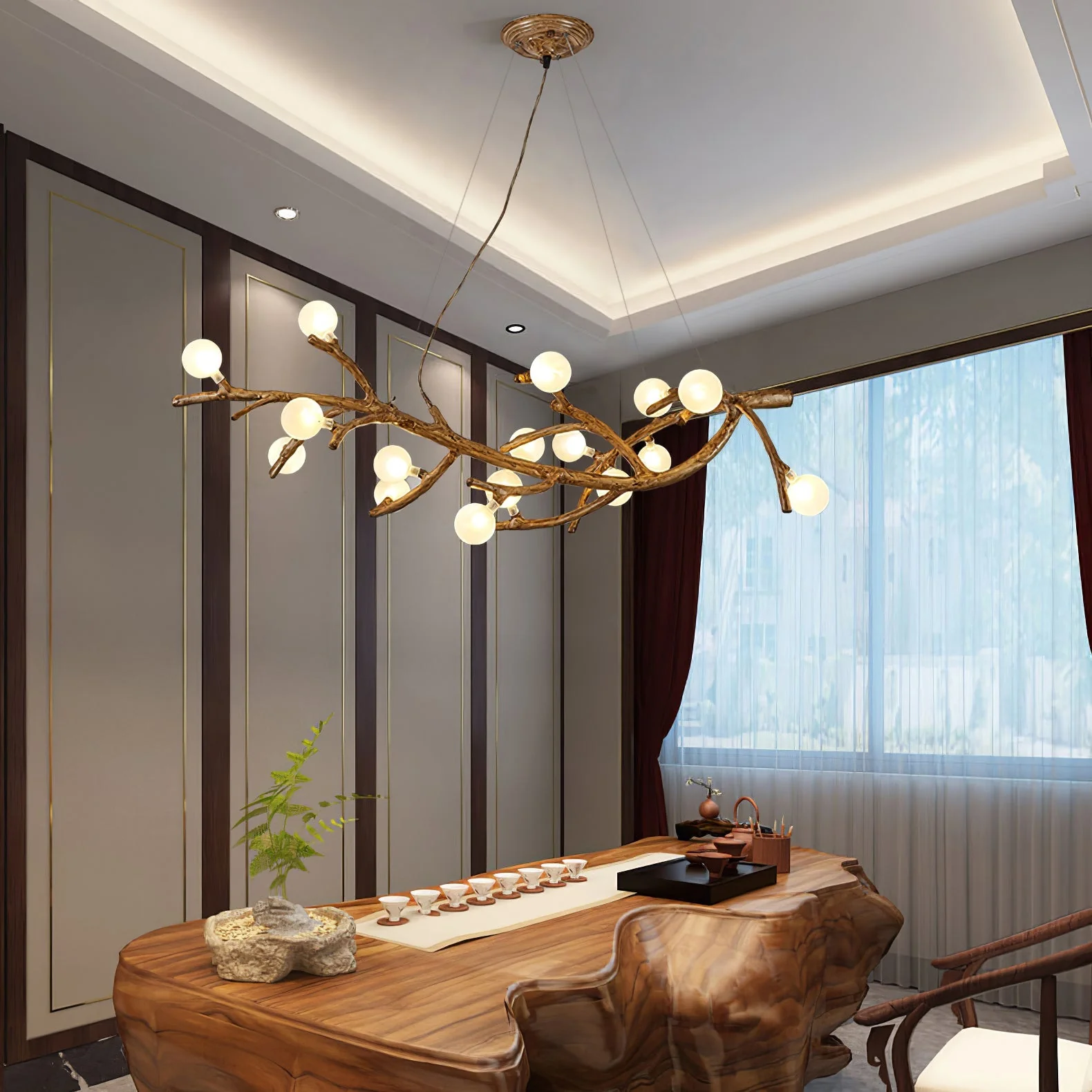 Boho Tree Branch Chandelier - Image 7