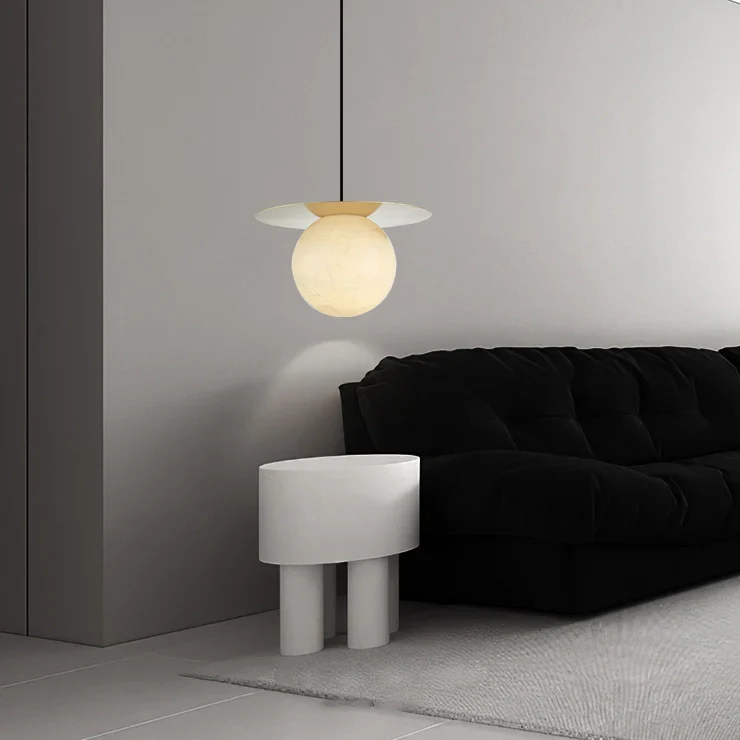 Borra Round Alabaster Pendant Light - Image 17
