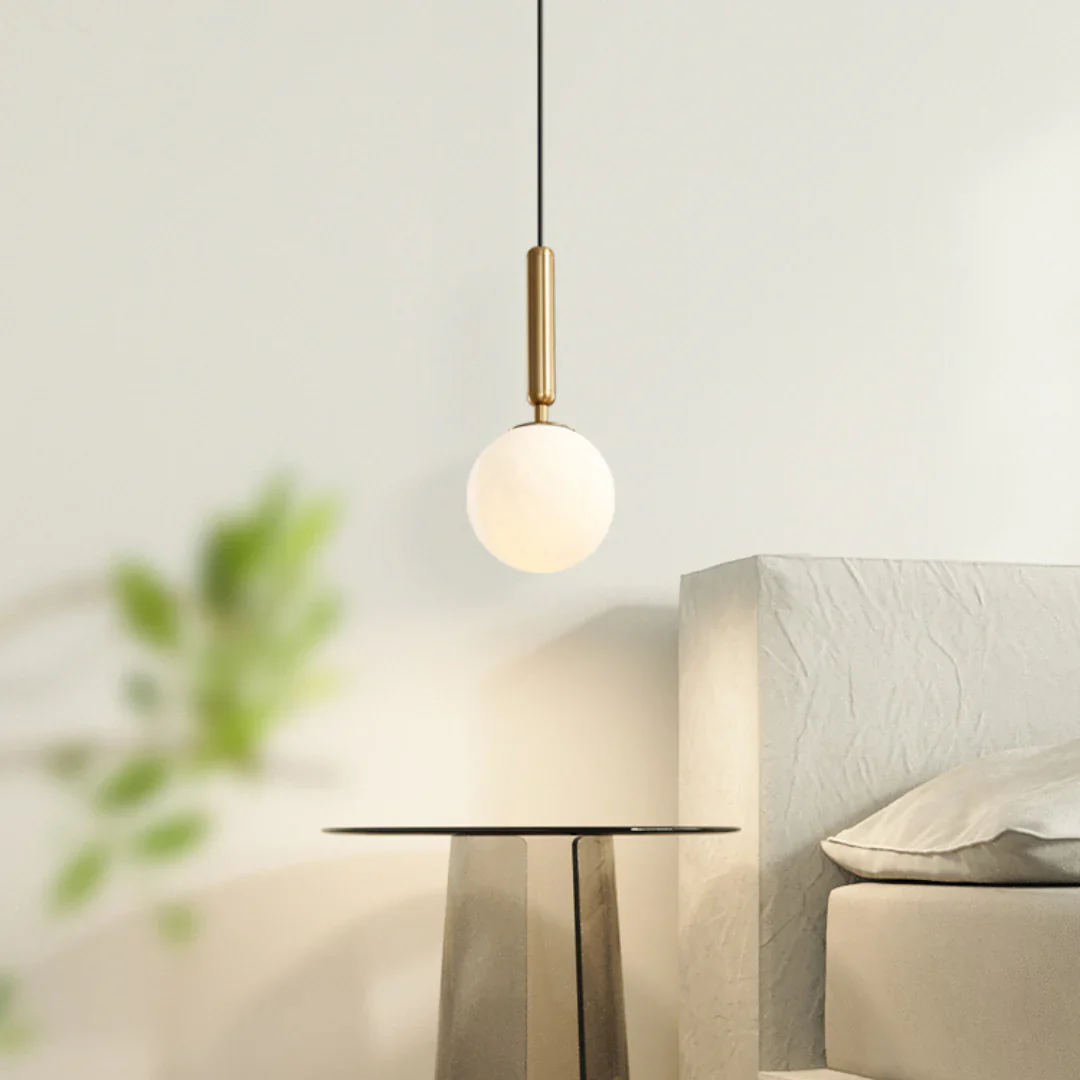 Bosso Brass Alabaster Pendant Lamp - Image 3