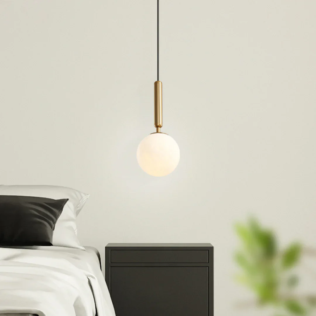Bosso Brass Alabaster Pendant Lamp - Image 9