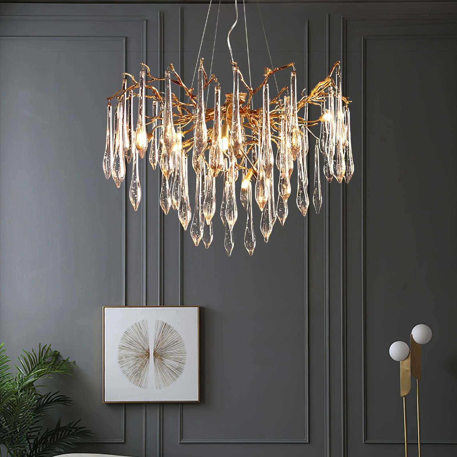 Branchs Brass Chandelier - Image 5