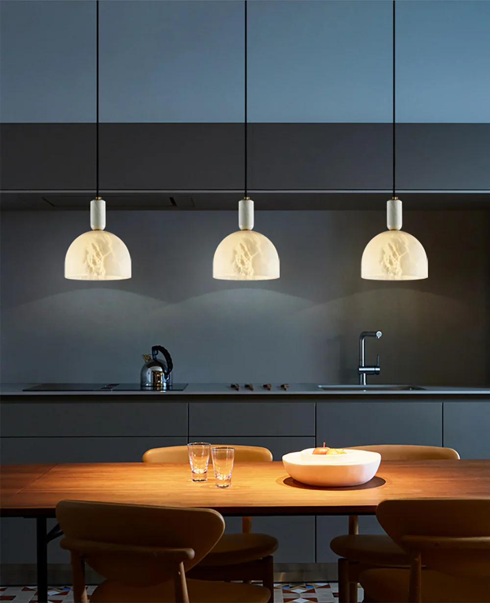 Brass Blair Alabaster Pendant Light - Image 15