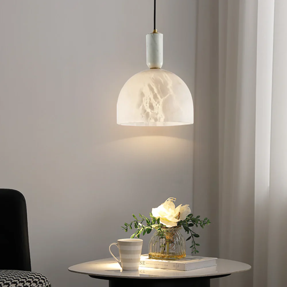 Brass Blair Alabaster Pendant Light - Image 2