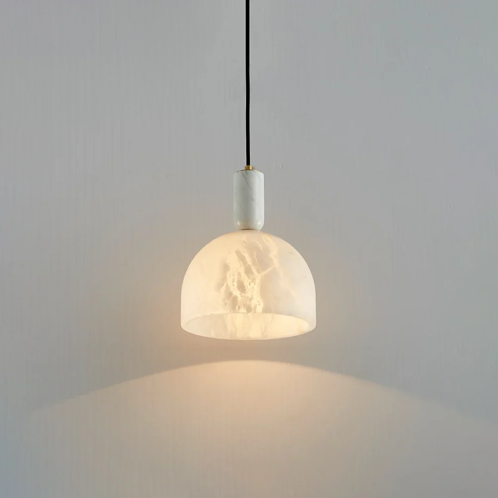 Brass Blair Alabaster Pendant Light - Image 20