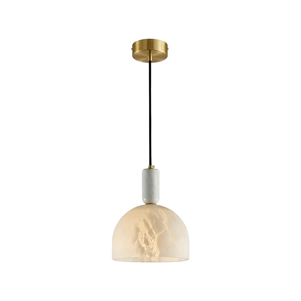 Brass Blair Alabaster Pendant Light - Image 22