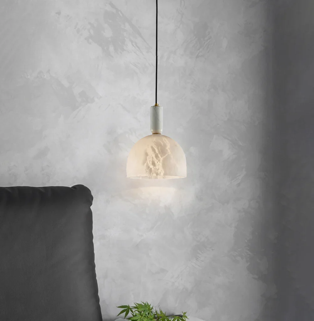Brass Blair Alabaster Pendant Light - Image 9