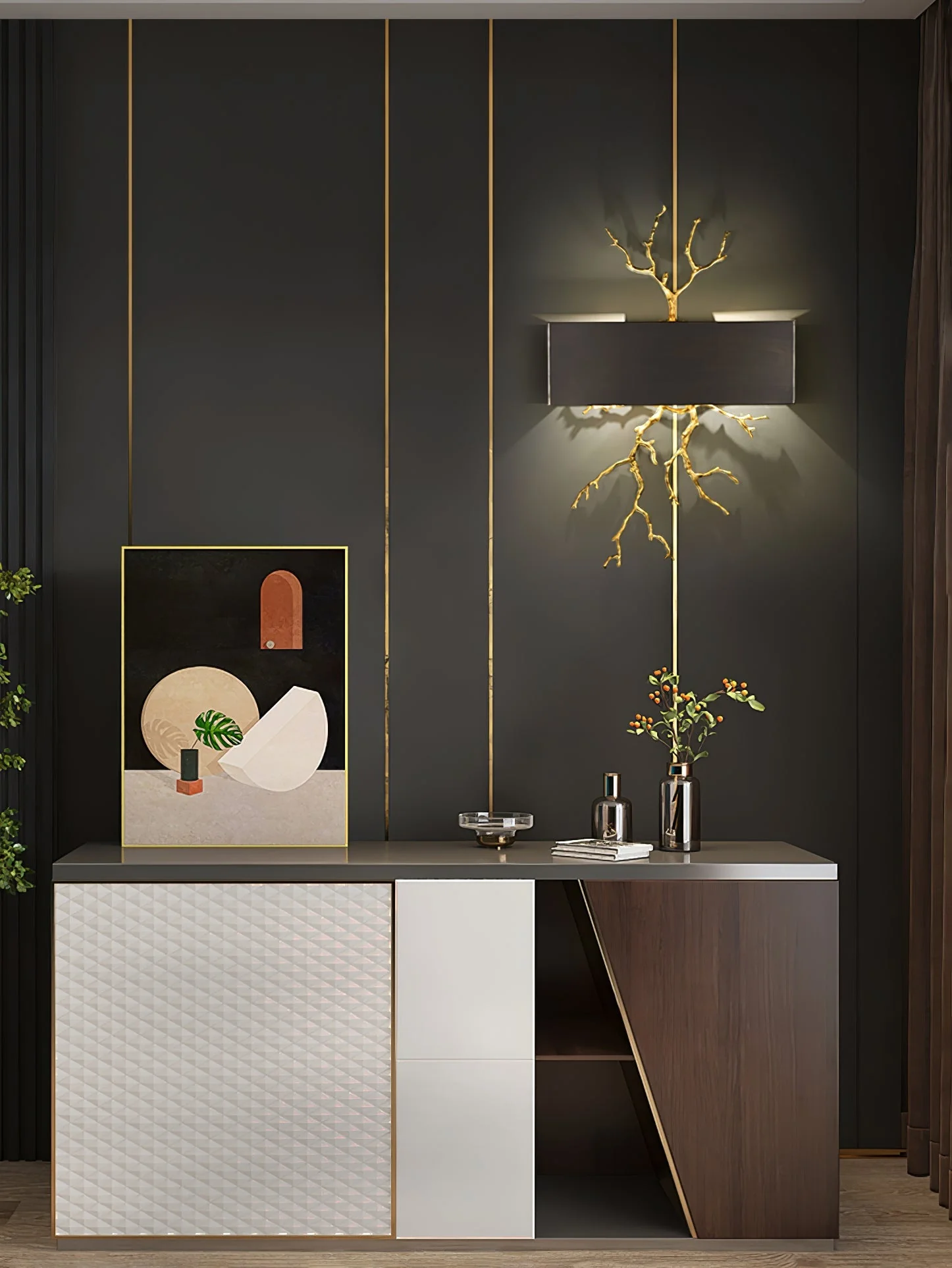 Brass Branch Wall Lamp - Image 13