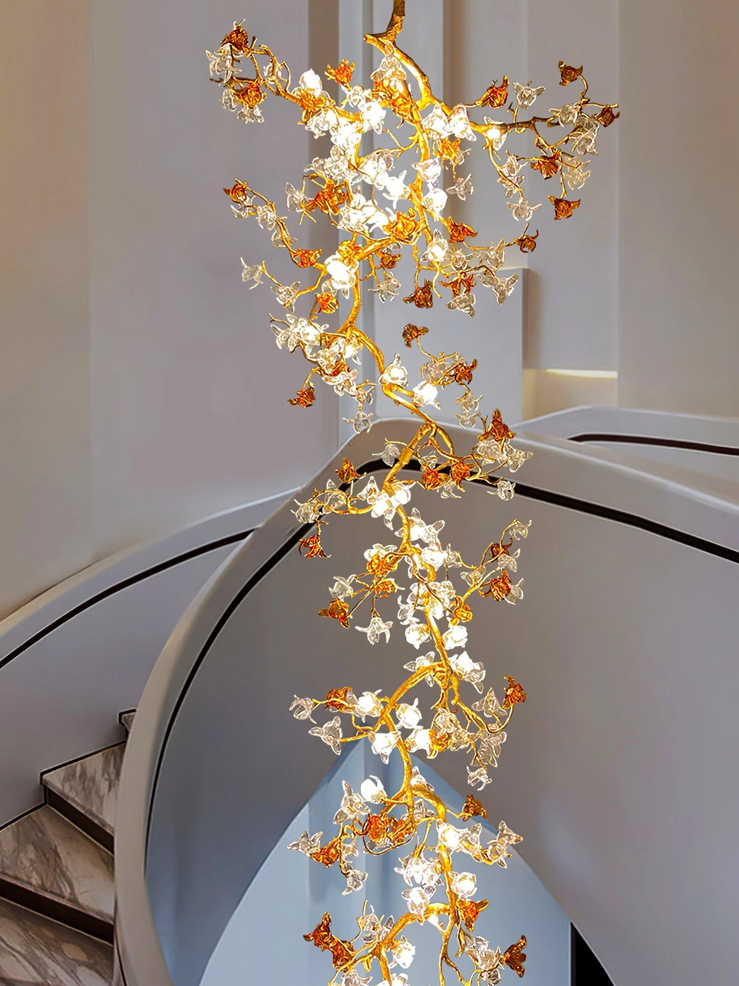 Brass Maple Branch Chandelier - Image 20