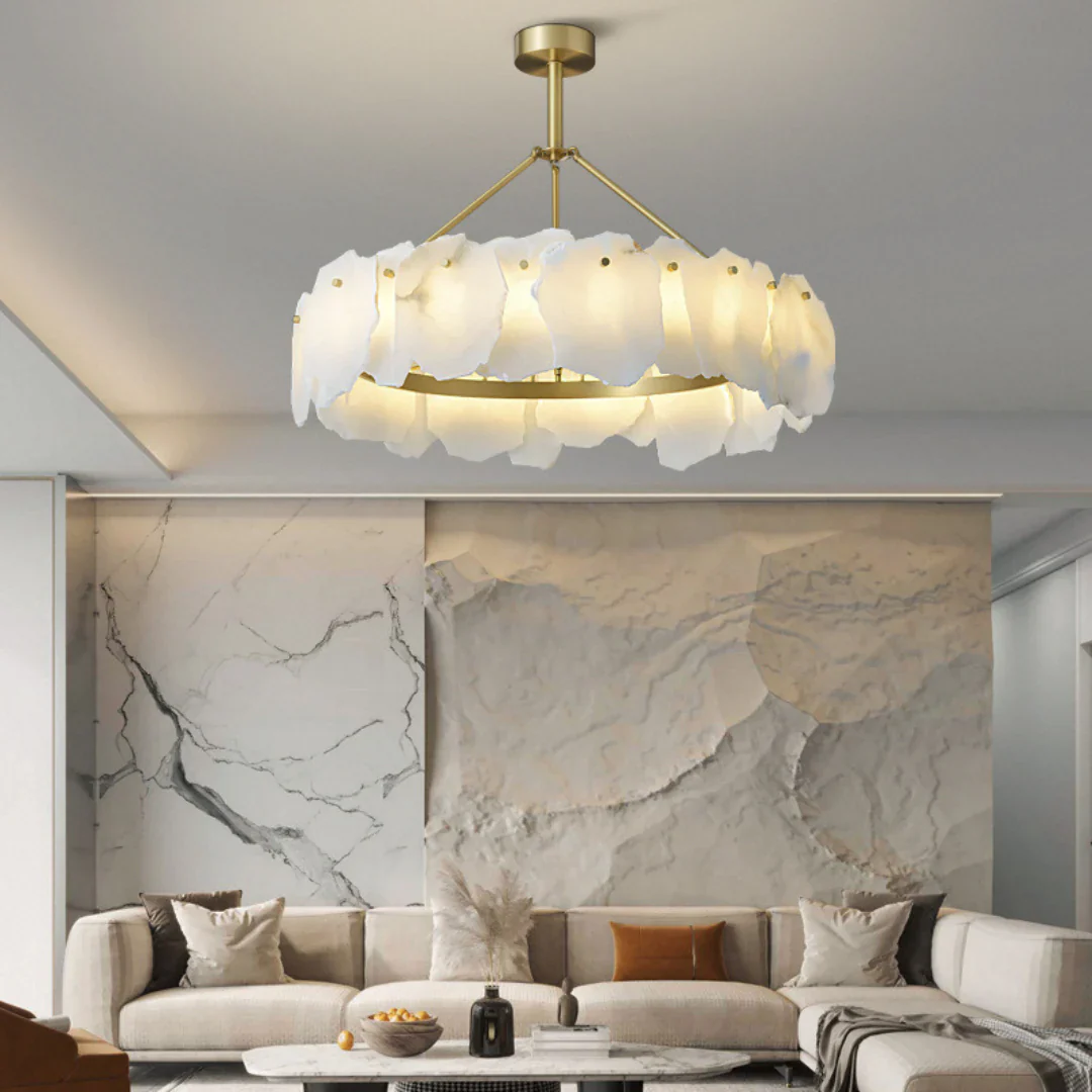 Irregular Burton Alabaster Chandelier - Image 3
