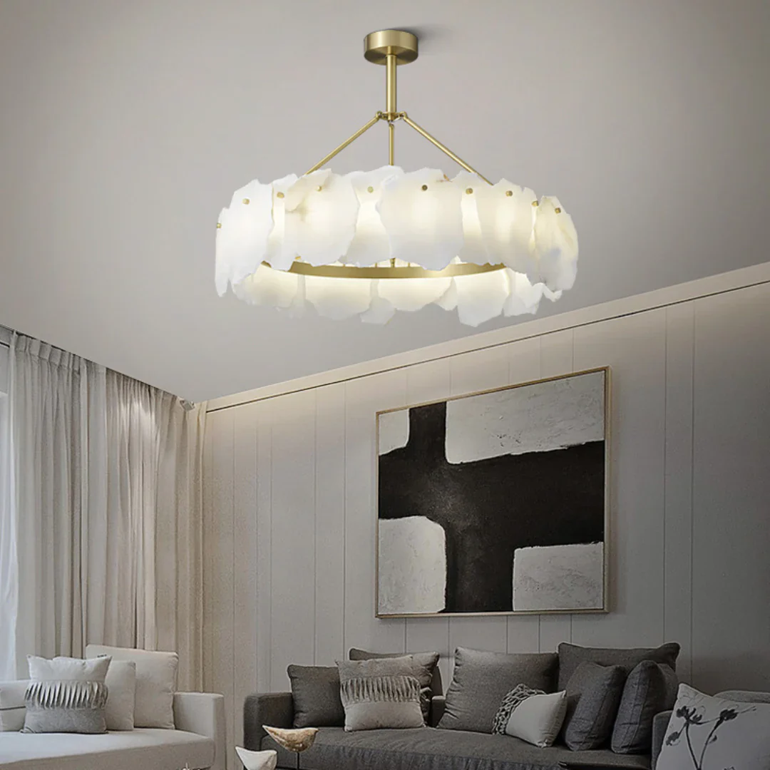 Irregular Burton Alabaster Chandelier - Image 7