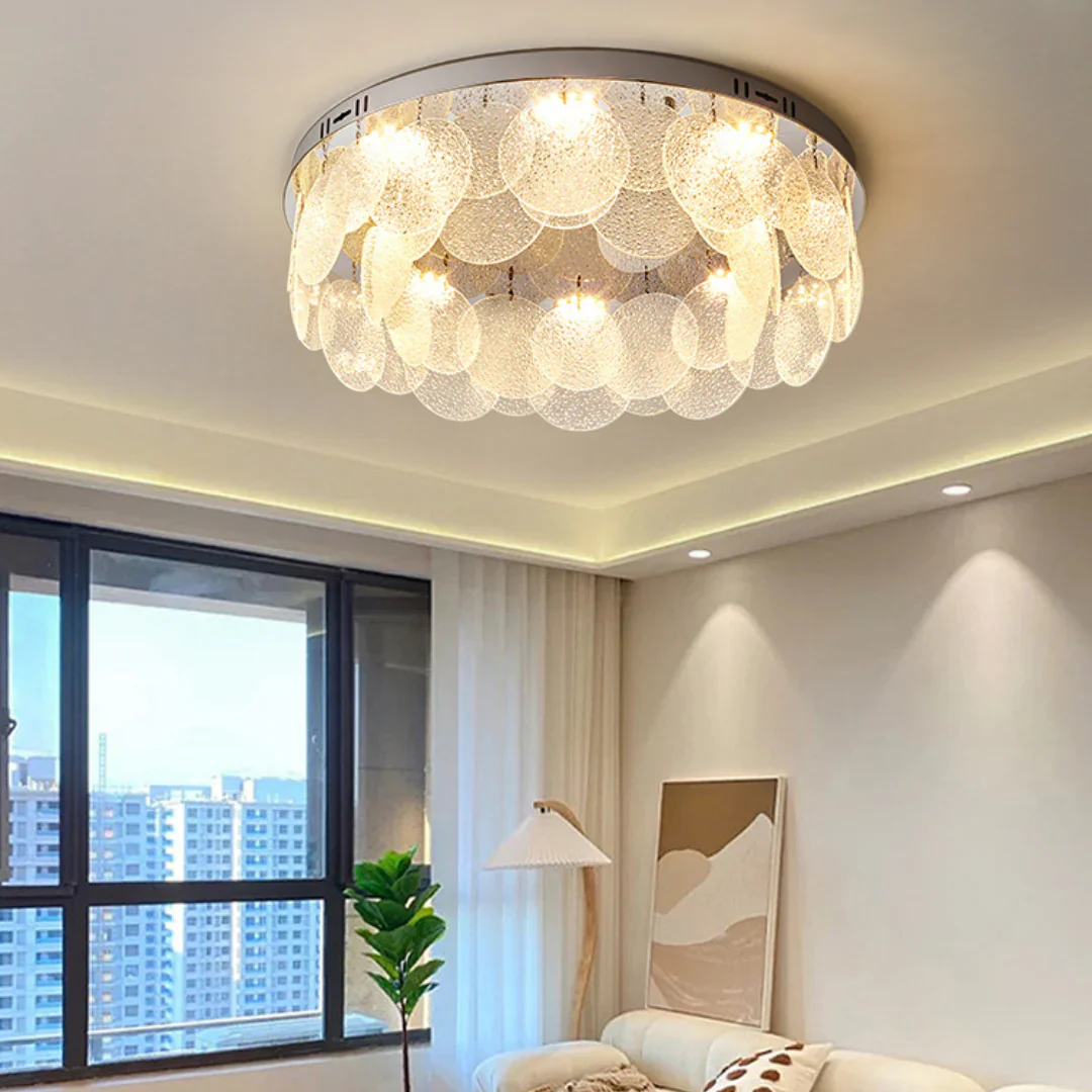 Casper Disc Glass Ceiling Lamp - Image 6