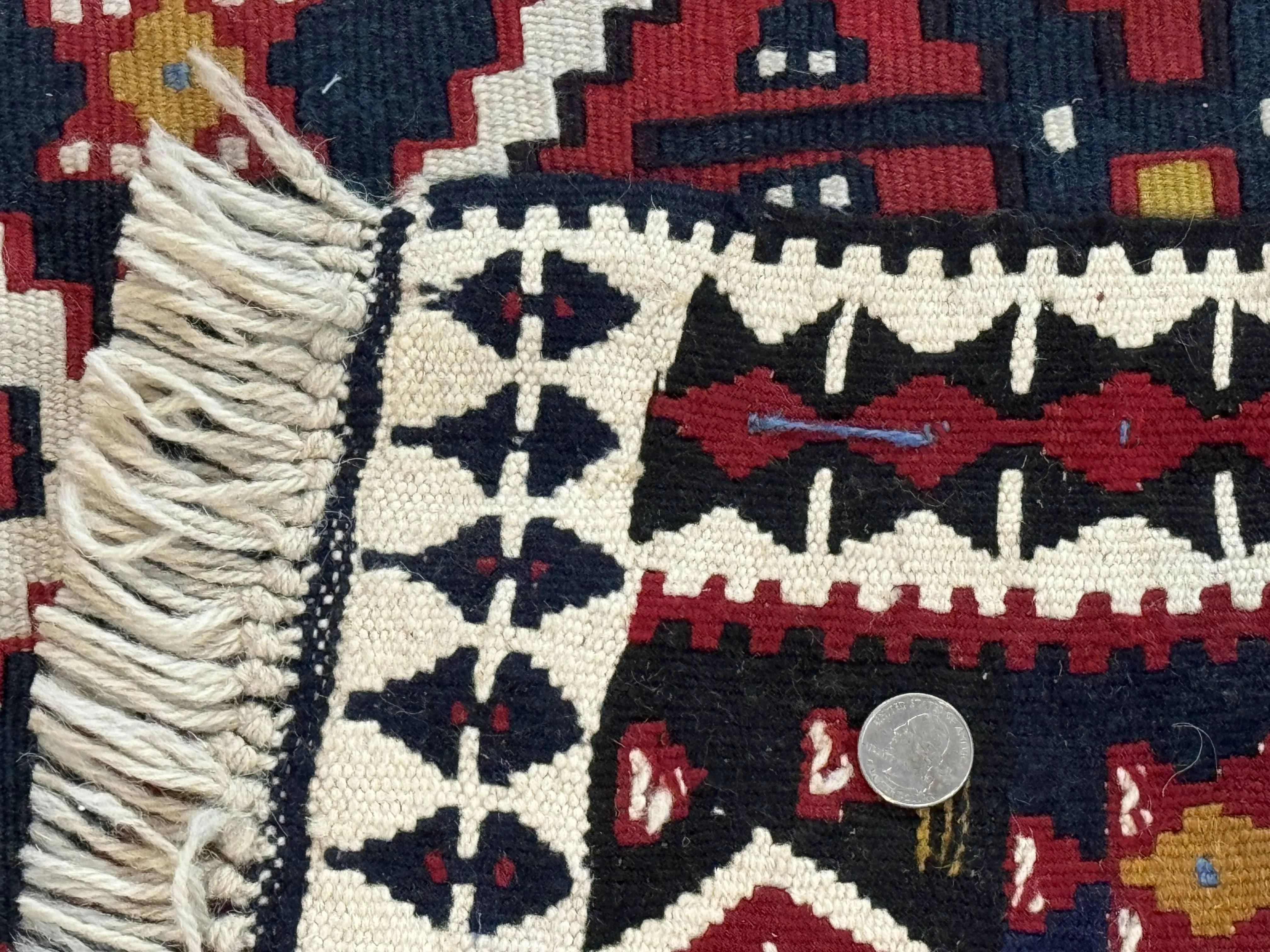 Caucasian Kilim Rug 5x7, Vintage Russian Flatweave Kilim Carpet, Tribal Bohemian Kilim Rug - Image 10