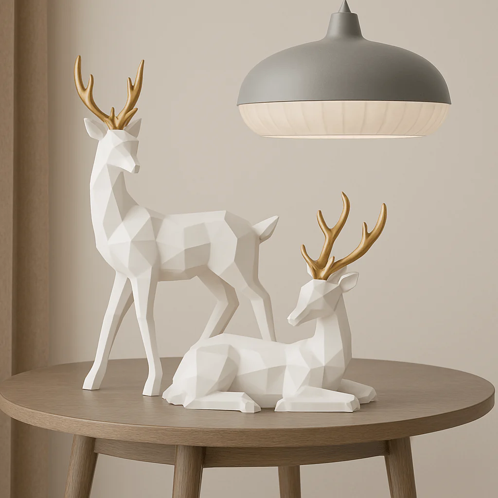 Cervidae Handcrafted Reindeer Figurines - Image 7
