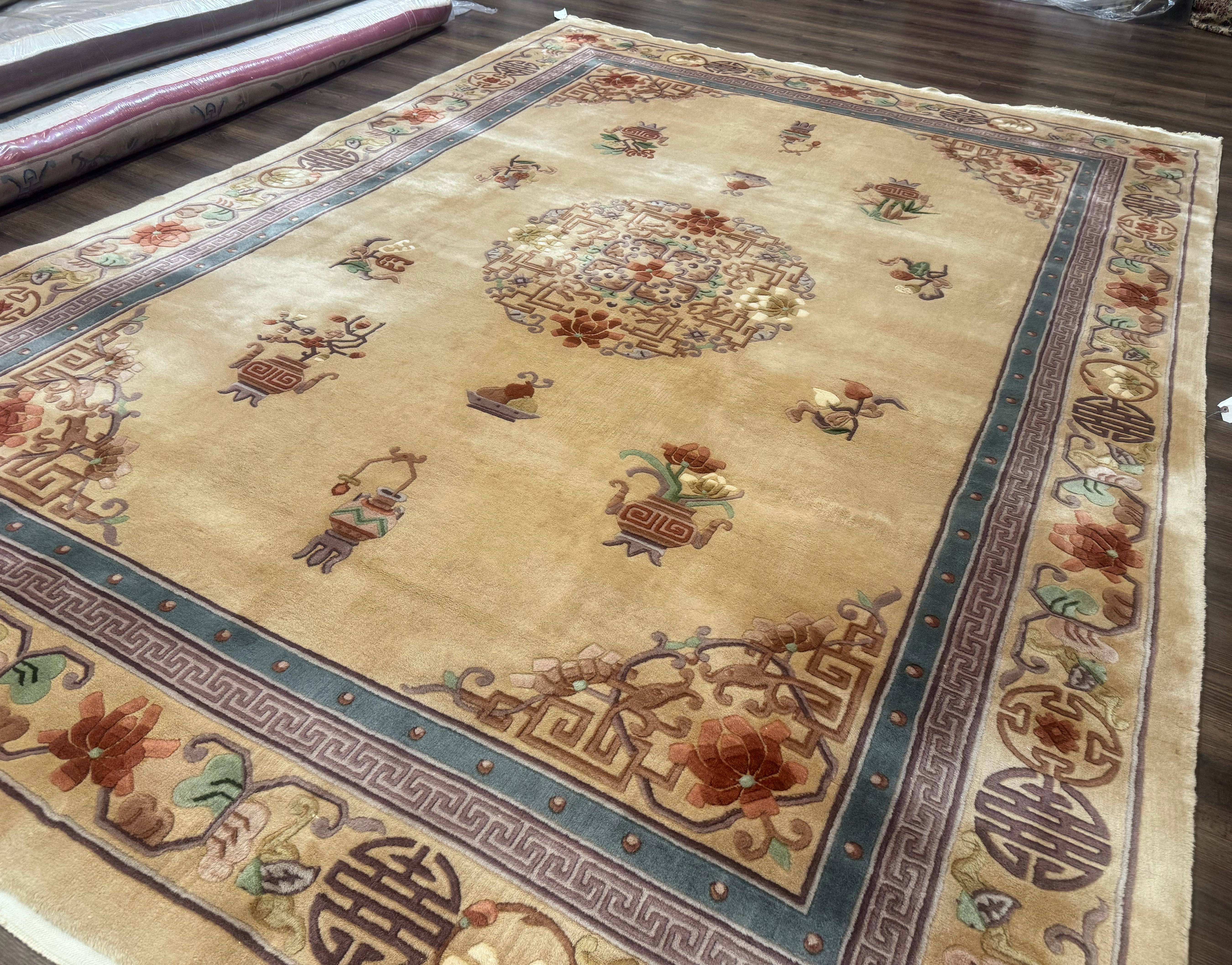 Chinese Wool Rug 8x12, Chinese 90 Line Rug - Image 2