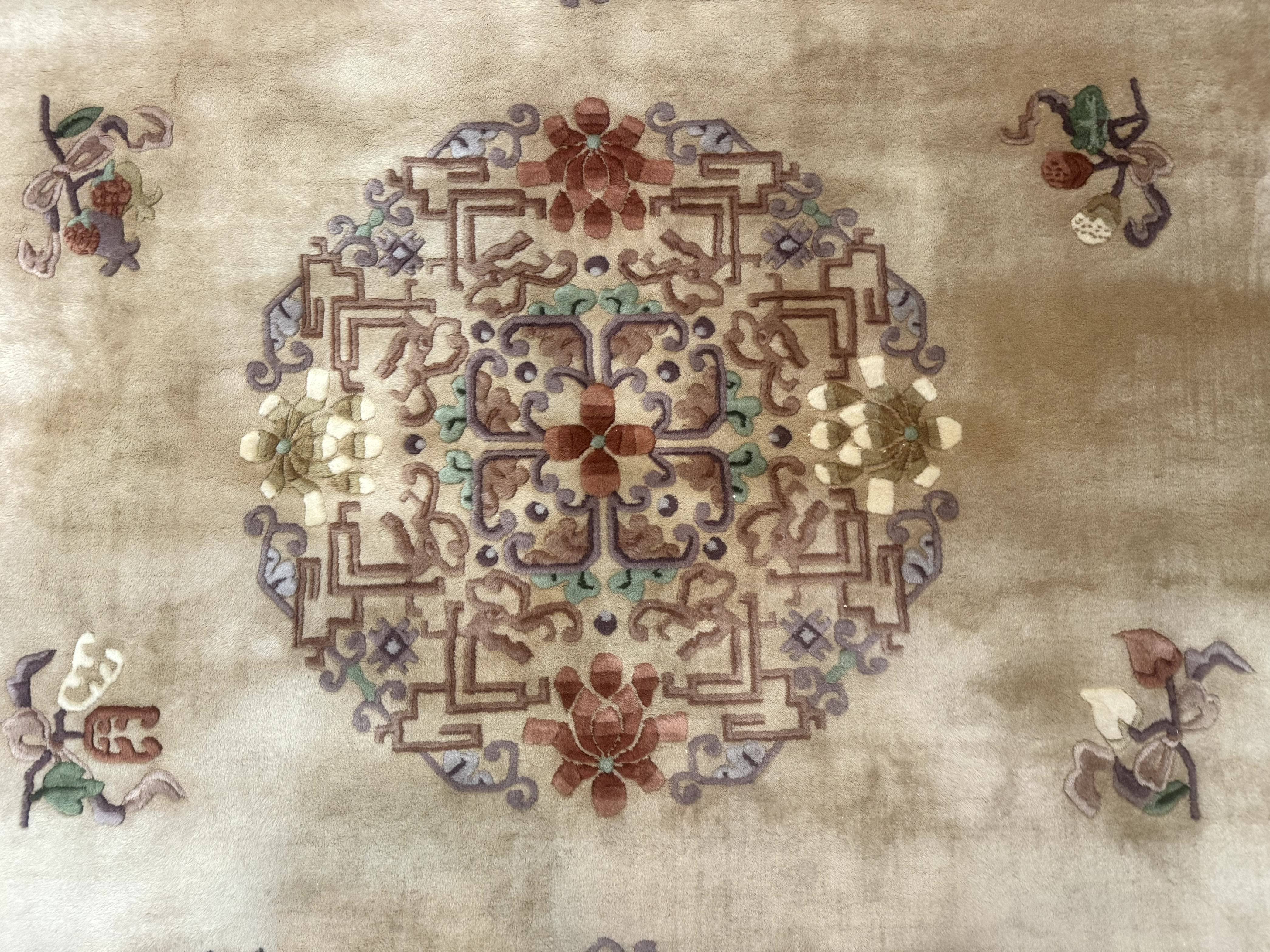 Chinese Wool Rug 8x12, Chinese 90 Line Rug - Image 4