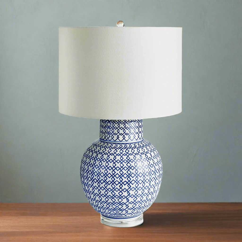 Chinoiserie Blue and White Ginger Jar Lamp - Image 3