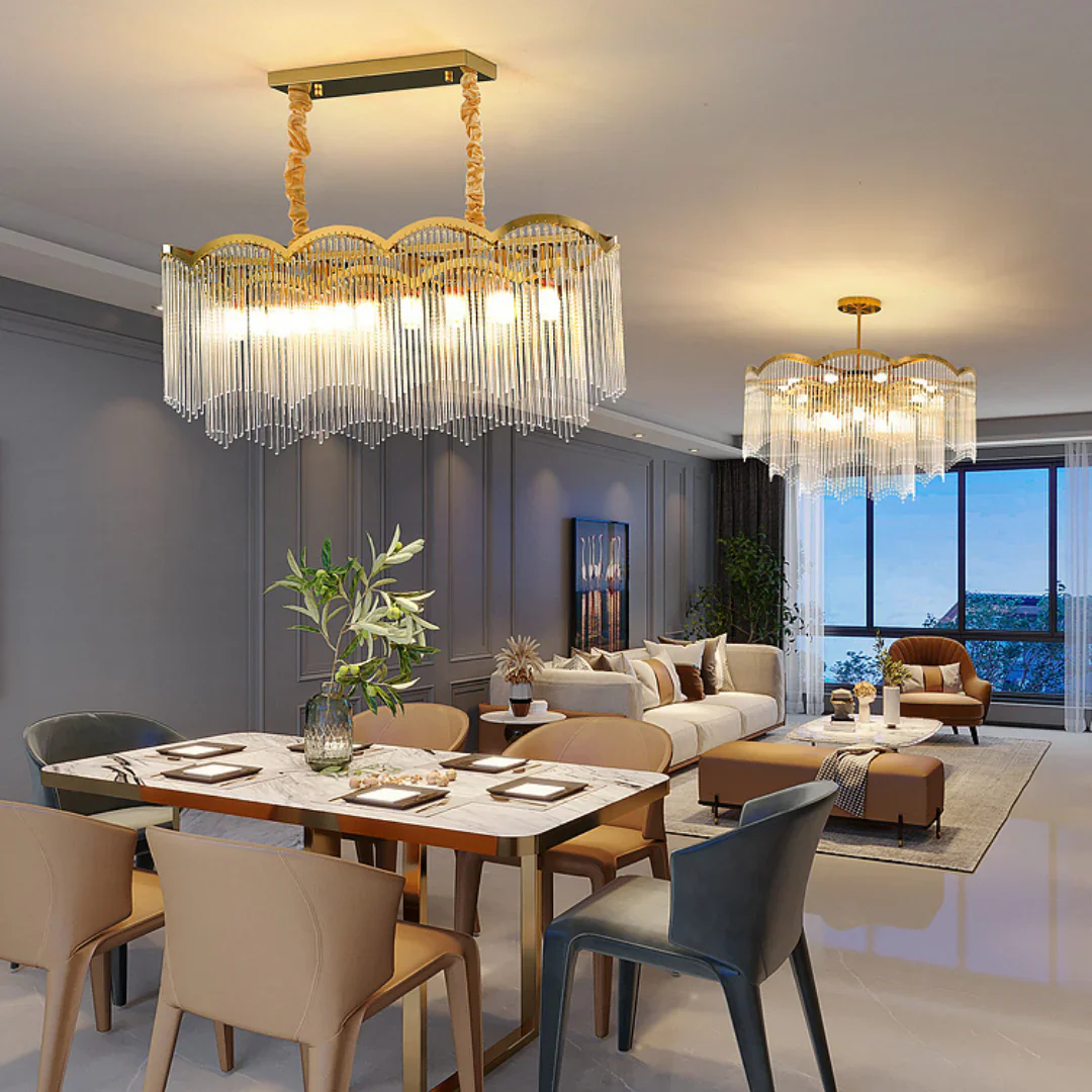 Classic Maria Glass Rod Chandelier - Image 7