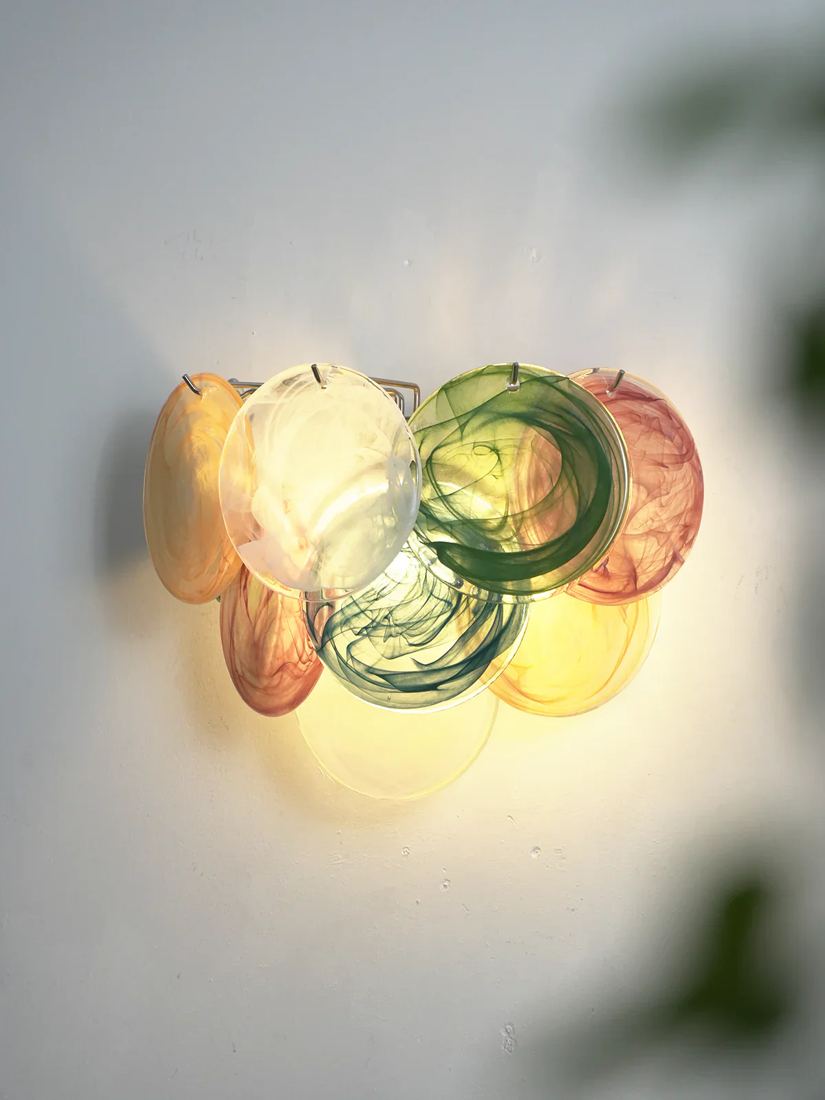 Colorful Murano Disc Wall Lamp - Image 3
