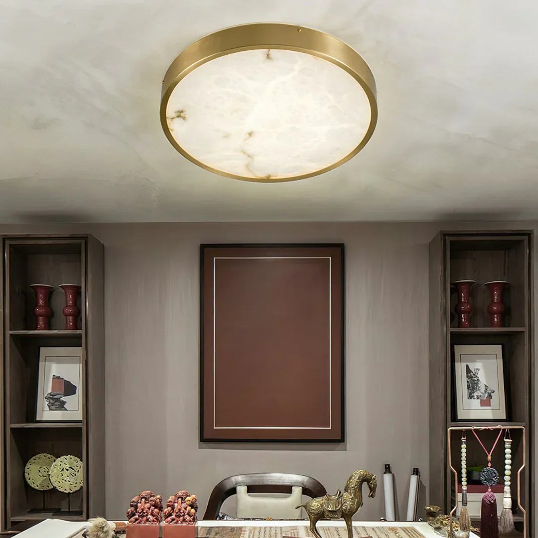 Column Alabaster Round Ceiling Lamp - Image 11