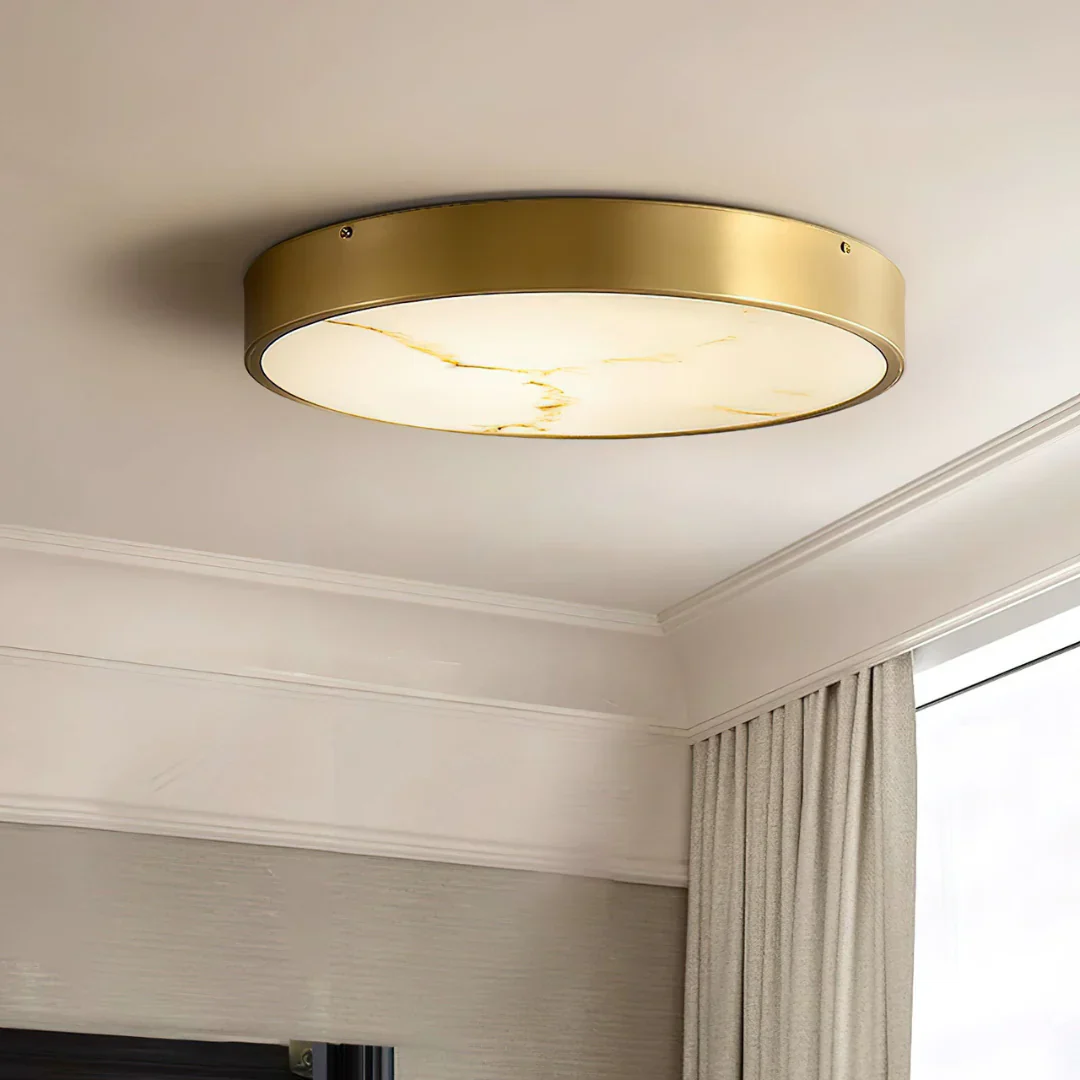 Column Alabaster Round Ceiling Lamp - Image 9
