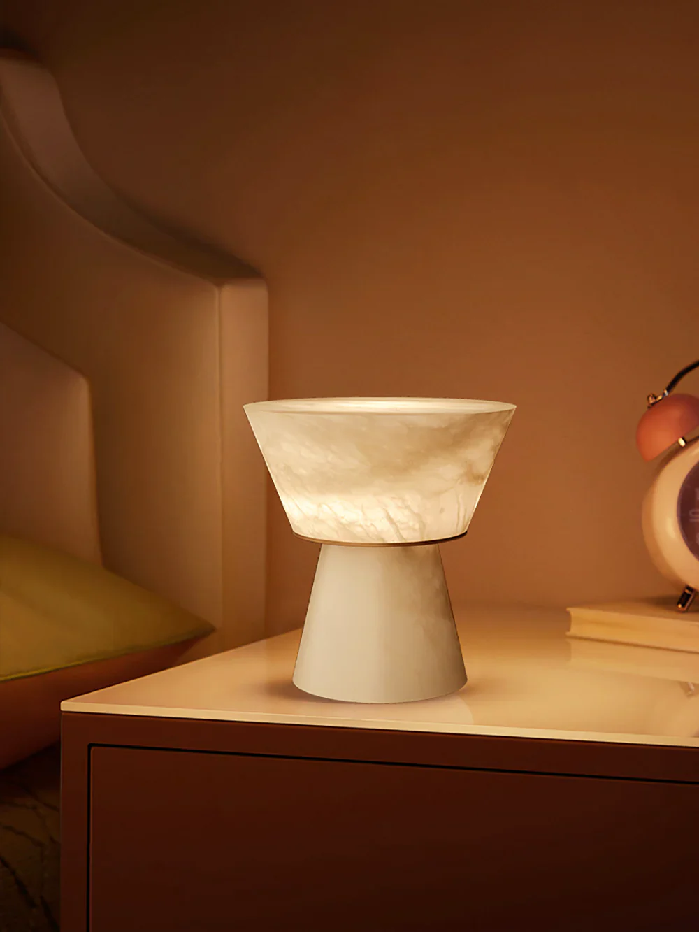 Conical Beta Alabaster Table Lamp - Image 6