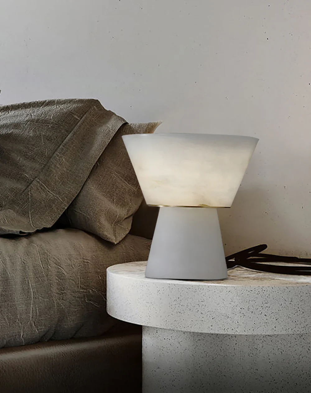 Conical Beta Alabaster Table Lamp - Image 9