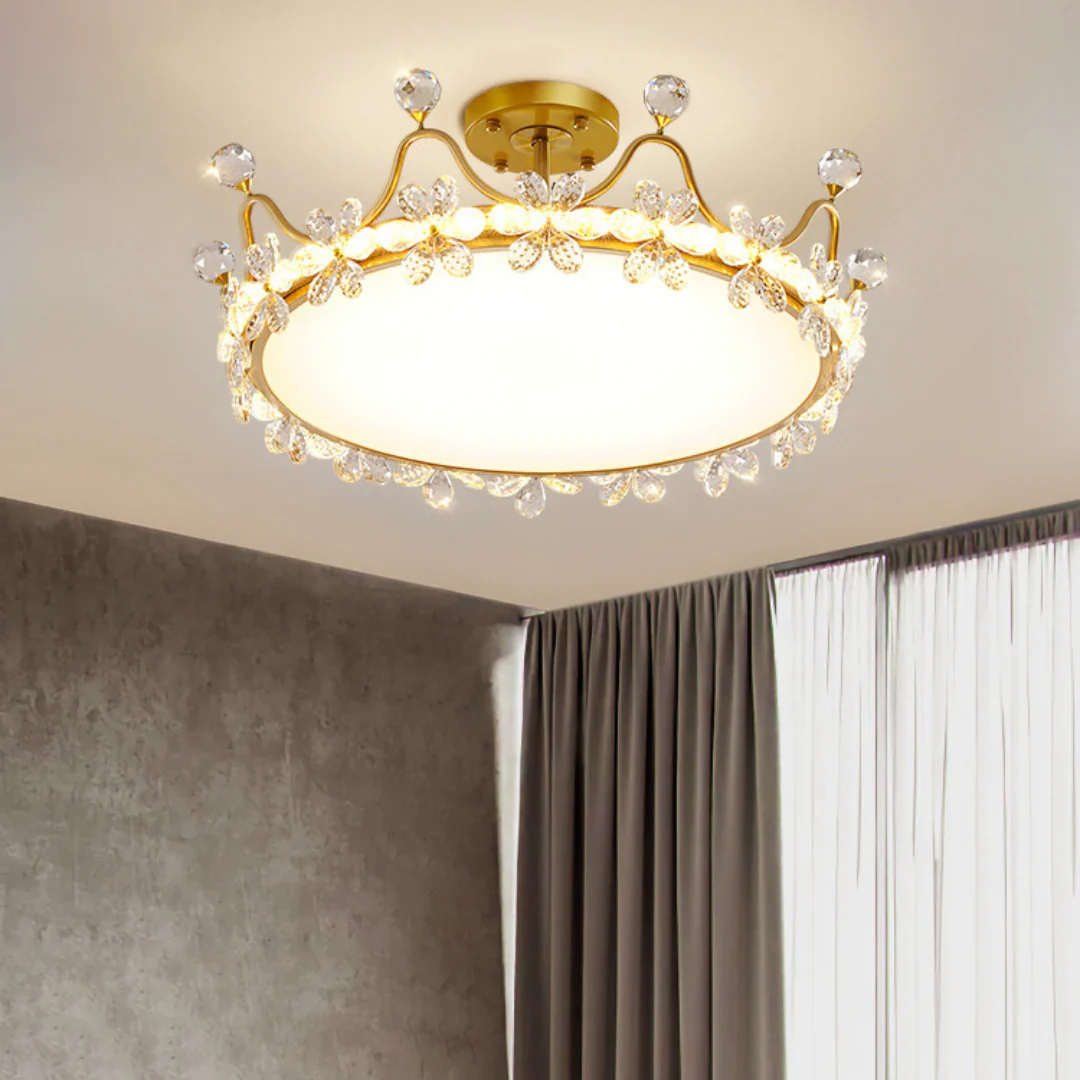 Crystal Crown Simple Ceiling Light - Image 9